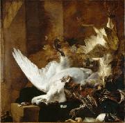 Jan Baptist Weenix Still Life with a Dead Swan oil painting